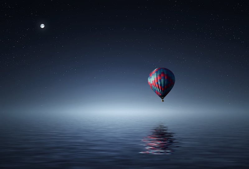 Moonlit night sky